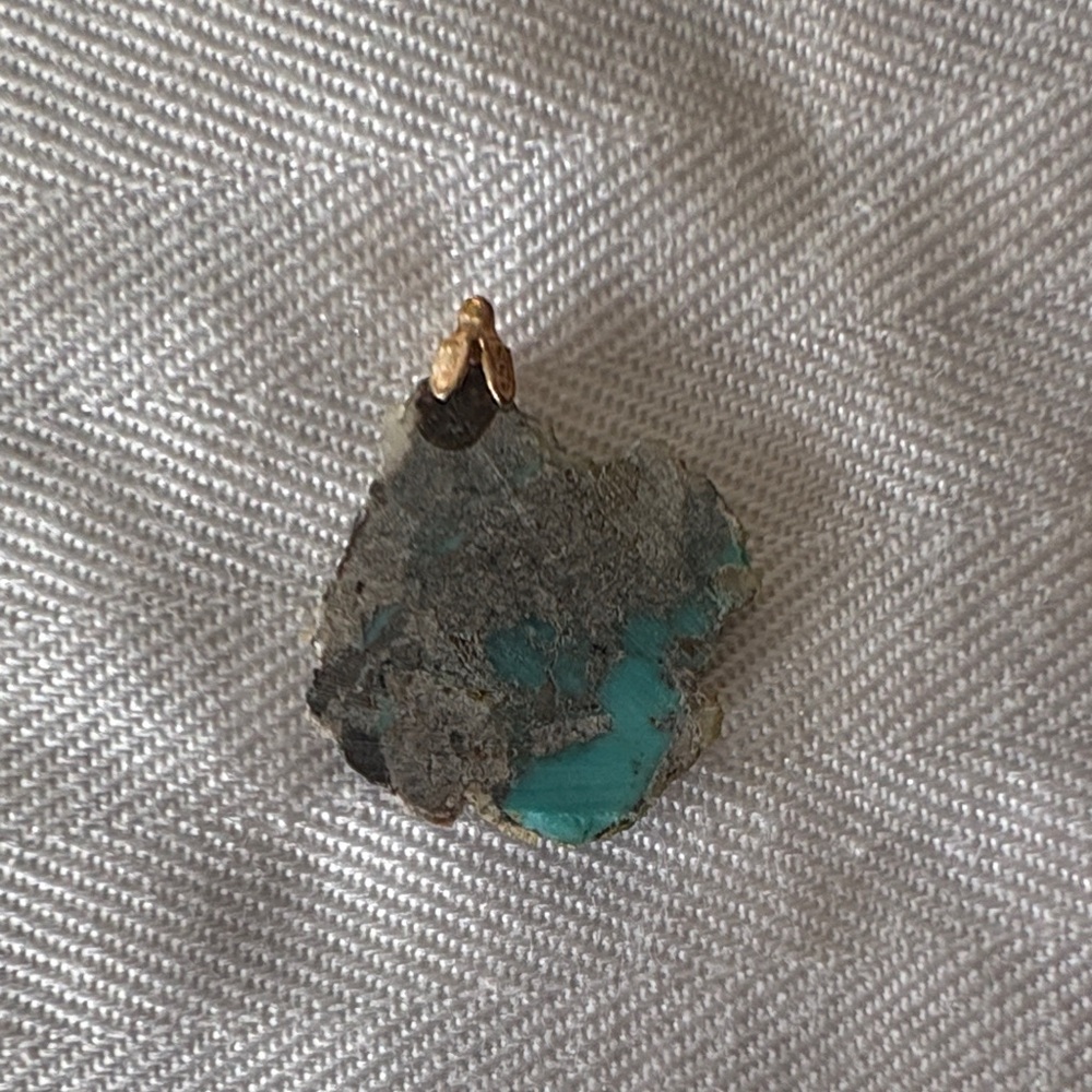 Turquoise and Gold Pendant Set - Picture 8 of 11